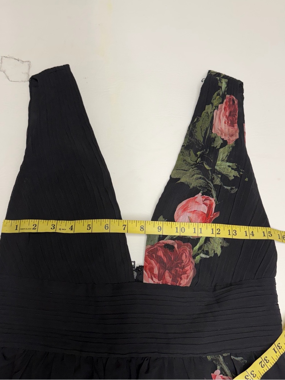 Alice + Olivia Black Maxi Dress royal  Floral Print cape back gown12 nwt - Picture 11 of 16